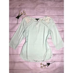 EXPRESS Lace Front Cutout Top